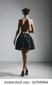 Sexy Brunette Perfect Body Black Skirt Stock Photo Shutterstock