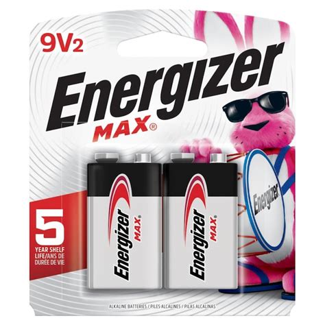 Energizer Max Alkaline 9 Volt Batteries 2 Pack In The 9 Volt Batteries Department At