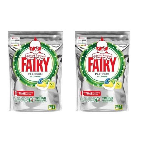 Fairy Platinum All In One Dishwasher Capsules Lemon 50 S Pack Of 2 Health