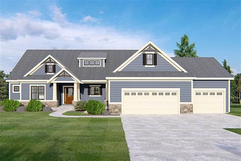 Plan 149002and Craftsman Ranch Home Plan With Optional Lower Level