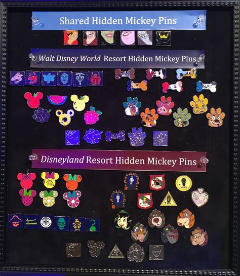 2016 Hidden Mickey Pins From Walt Disney World And Disneyland Pixar