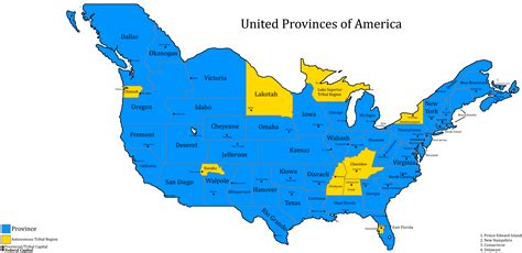Map Of North America States And Provinces Map