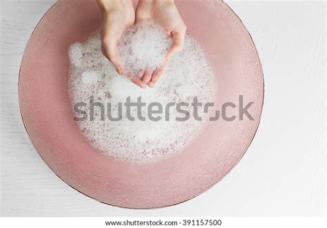 Woman Washing Hands Bowl Isolated On Stock Photo 391157500 Shutterstock