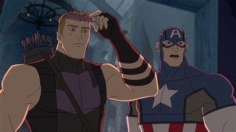 Image Avengers Assemble Cap And Hawkeye  Disney Wiki Wikia