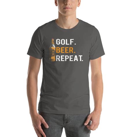 Golf Beer Repeat T Shirt Funny Golf Apparel Golf Ts Etsy