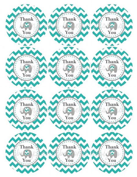 If none of these baby showers thank you cards are your style, here are some free, printable blank thank you cards. Aqua Grey Elephant Printable Thank | bumpandbeyonddesigns