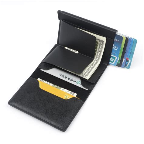 The card holder measures 17.9cm × 6.9cm × 1.6cm. WA49K Slim Aluminum Credit Card Holder Wallet - RetailBD