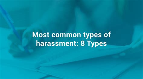 Most Common Types Of Harassment Types