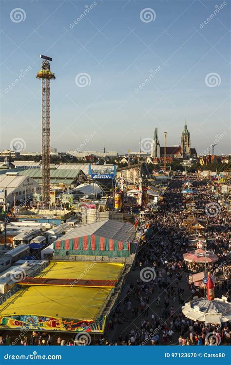 Oktoberfest Fairgound In Munich Germany 2016 Editorial Image Image