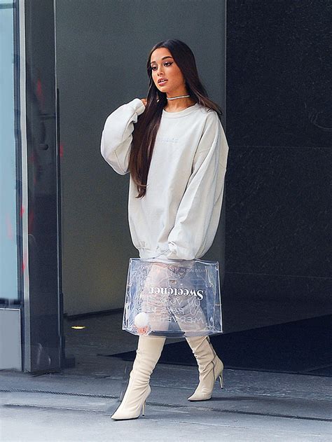 Pessimist Wagen Besetzung Ariana Grande Sweatshirt And Boots Anfrage