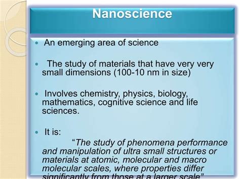 Chemistry Of Nanomaterials Introduction
