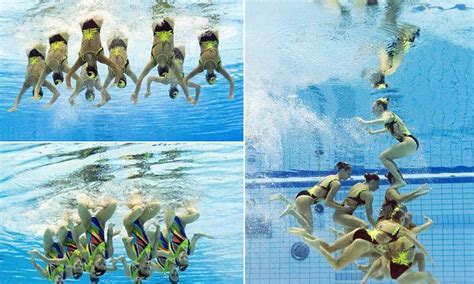 In Perfect Sync Underwater Photographs Show Synchronised Swimmers Spin