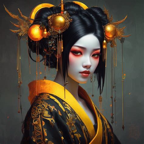 Download Glow Geisha Futuristic Royalty Free Stock Illustration Image Pixabay