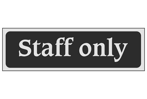 Printable Staff Only Sign