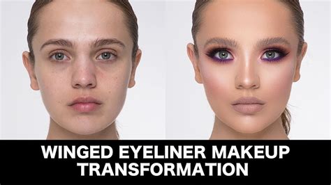 Winged Eye Liner Makeup Tranformation By Samer Khouzami Youtube