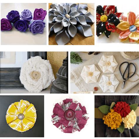 10 Easy Fabric Flower Tutorials Making Fabric Flowers Handmade