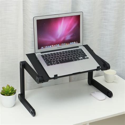 Portable Adjustable Aluminum Laptop Deskstandtable Vented For