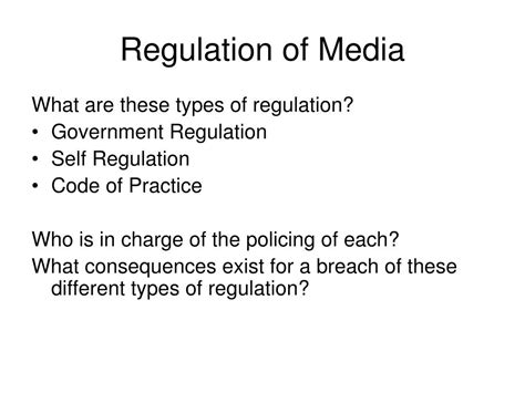 Ppt Regulation Of Media Powerpoint Presentation Free Download Id