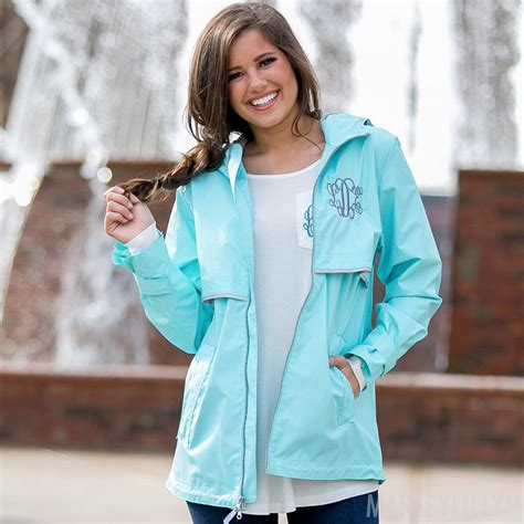 Monogrammed Rain Jacket Womens New Englander Jacket With Hood