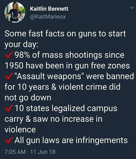 Kaitlin Bennett Some Fast Facts On Guns To Start Your Day Of Mass