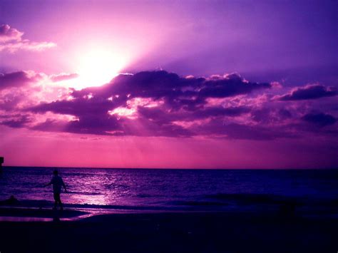 Beach Sunset Purple Wallpapers Top Free Beach Sunset Purple