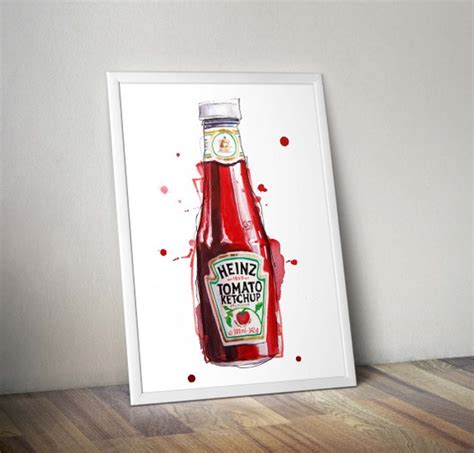Heinz Tomato Ketchup Sauce Wall Art Print Etsy