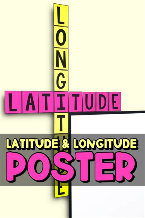 My Math Resources Free Latitude And Longitude Bulletin Board Poster