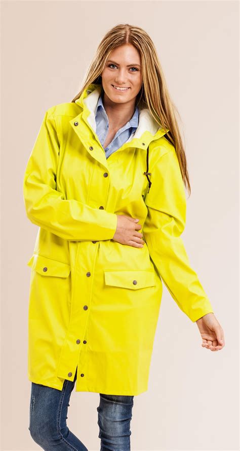 Yellow Pvc Raincoat Rainwear Girl Rain Fashion Raincoat