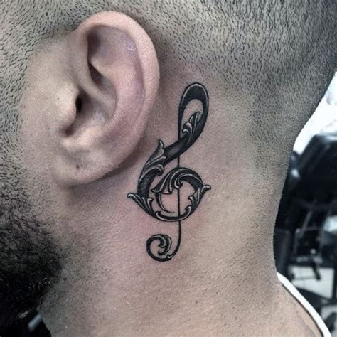 75 Music Note Tattoos For Men Auditory Ink Design Ideas