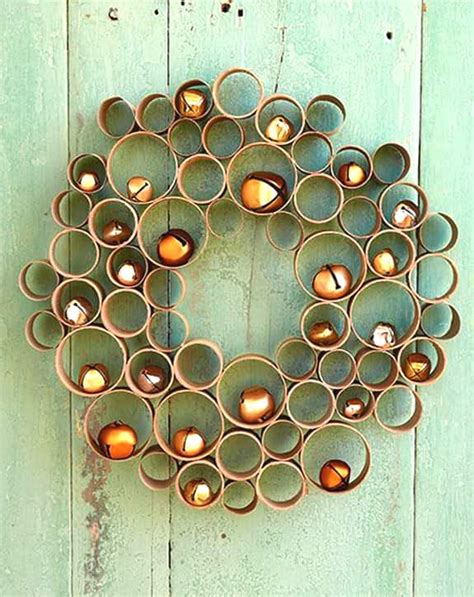 Toilet Paper Roll Wreath Craft For Christmas Ecemella