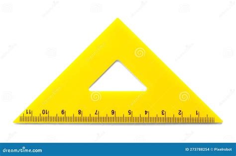 Yellow Triangle Ruler Stock Photo Image Of Math Ruler 273788254