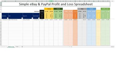 Ebay Excel Spreadsheet Free Download — Db