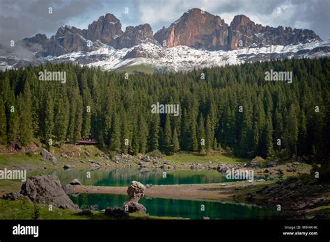 Dolomites Trentino Alto Adigeitaly Catinaccio Mountain And Carezza