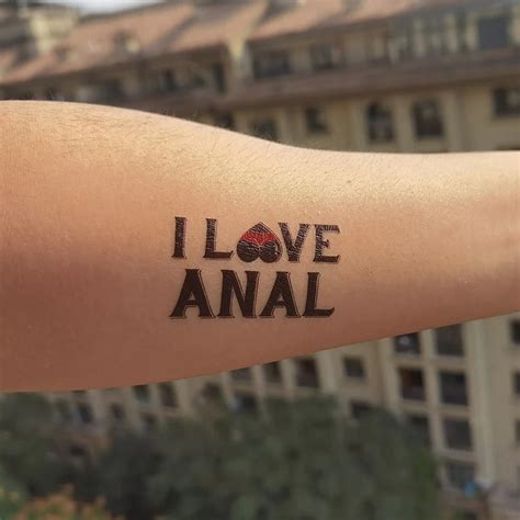 I Love Anal Temporary Tattoo Sissy Lux
