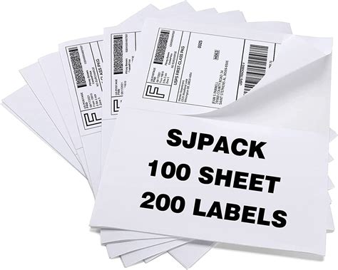 Sjpack 200 Half Sheet Shipping Labels 5 12 X 8 12 Kuwait Ubuy