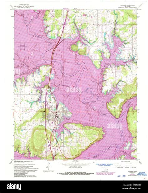 Eufaula Oklahoma Map Cut Out Stock Images And Pictures Alamy