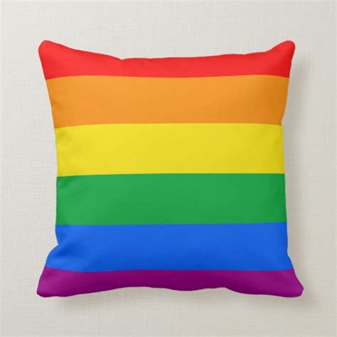 Gay Pride Flag Throw Pillow