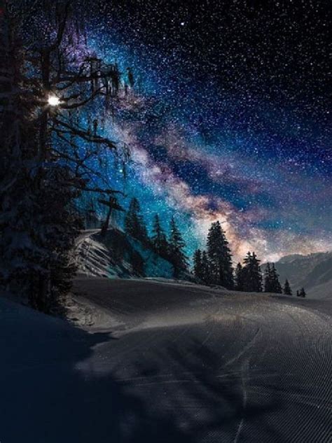 Its A Perfect Dark Blue Starry Night Night Landscape Nature