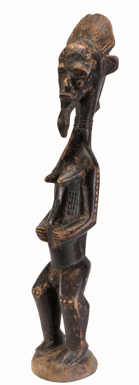 Protective Hermaphrodite Figure For Fertility Rites Baule People Ivory Coast African
