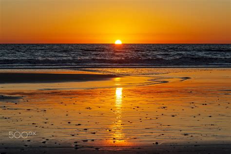 Golden Sunset At The Beach Sunset Beach Oceanside