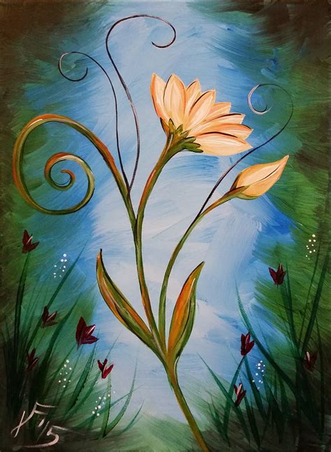 La Fleur Simple Acrylic Paintings Abstract Canvas Painting Abstract