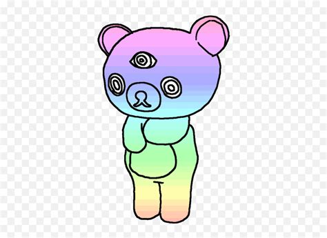 Psychedelic Dancing Bear Trippy Teddy Rainbow Clipart Draw A Trippy