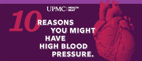 Infographic 10 Reasons You Might Have High Blood Pressure Upmc