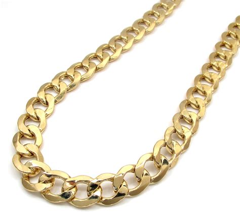 Check spelling or type a new query. 10K Yellow Gold Thick Hollow Cuban Chain 26-30 Inch 11mm