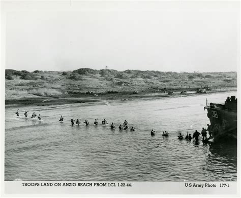Us Army Soldiers Wading Onto A Beach Anzio 1944 The Digital