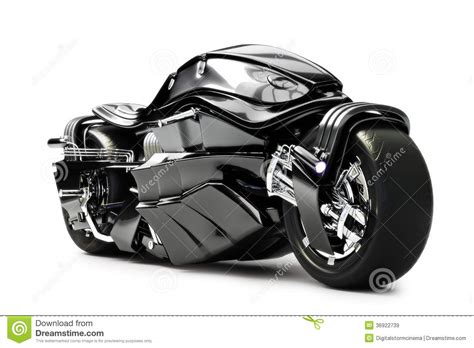 Futuristic Custom Motorcycle Concept Stock Illustration