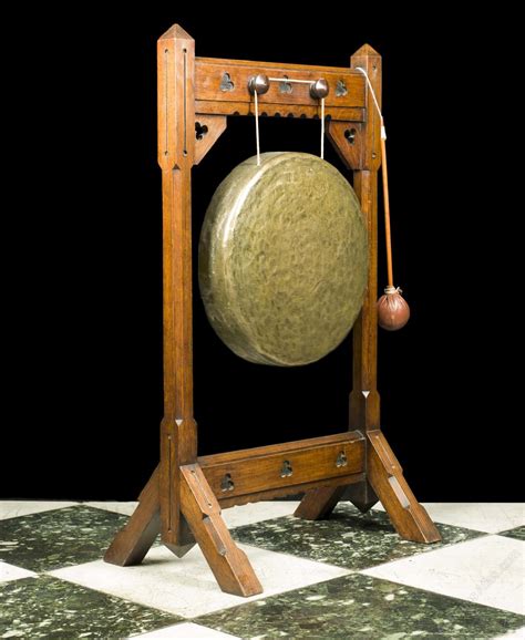 A Neo Gothic Oak Dinner Gong And Stand Antiques Atlas