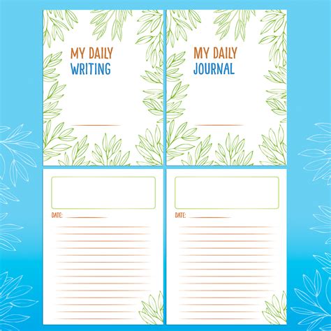 Downloadable Free Printable Daily Journal Pages Download These