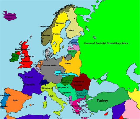 Flag map of europe in 1939 speed art. Europe 1938-1939 map | Fantasy map, Map