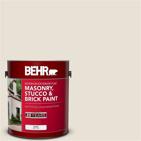 Behr 1 Gal 73 Off White Flat Interiorexterior Masonry Stucco And